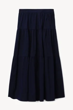 Poplin Shop|Skirts<STAUD SEA SKIRT NAVY