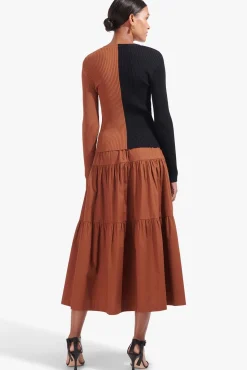 Skirts<STAUD SEA SKIRT   TAN