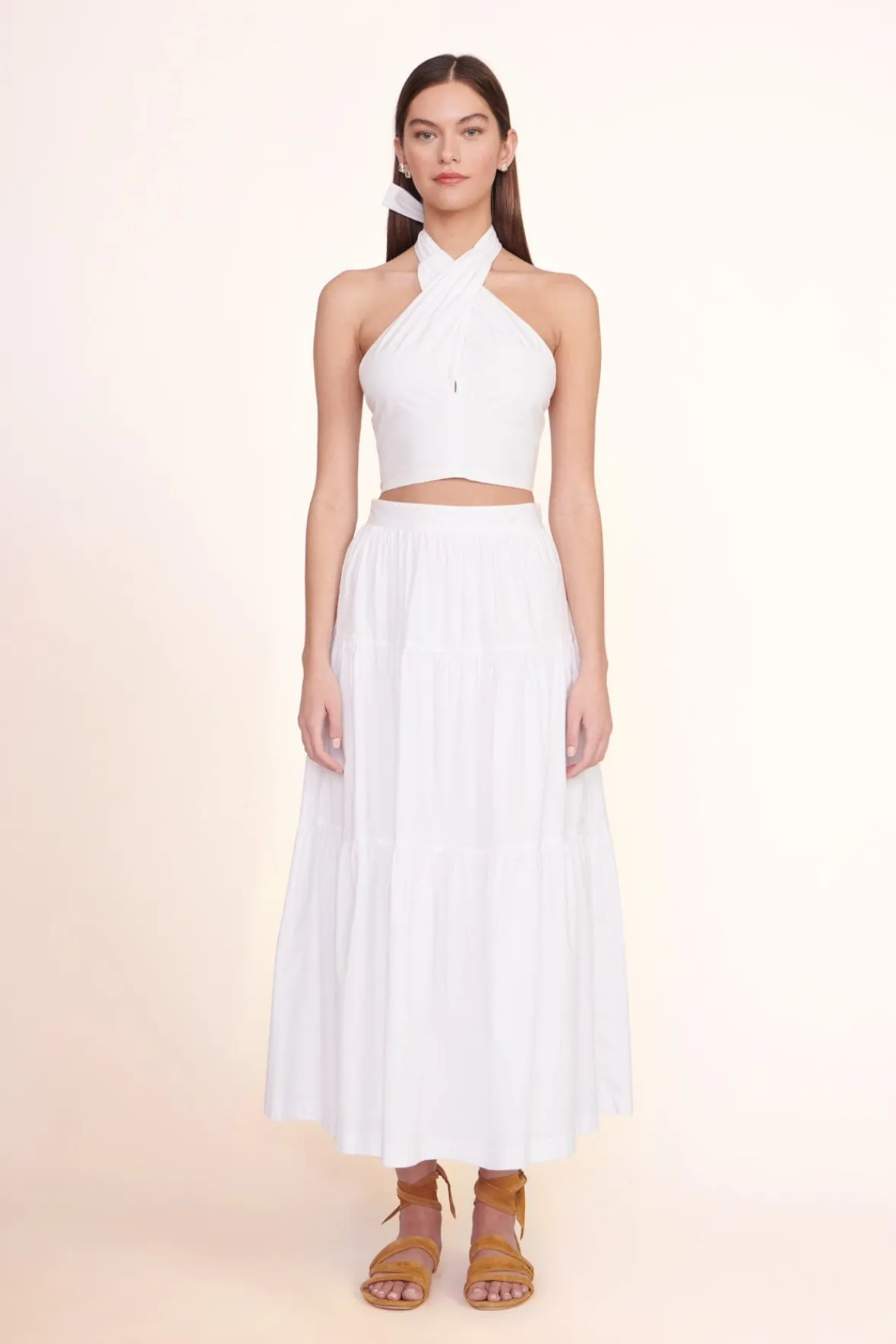 Poplin Shop|Skirts<STAUD SEA SKIRT WHITE