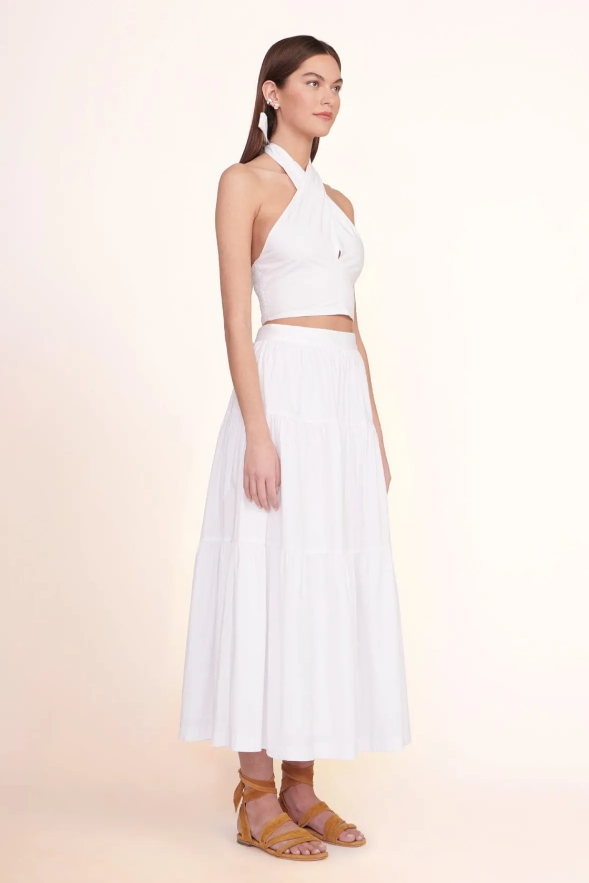 Poplin Shop|Skirts<STAUD SEA SKIRT WHITE