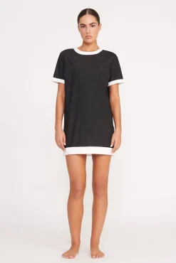 Cover-Ups<STAUD SELAH DRESS  BLACK WHITE BLACKWHITE