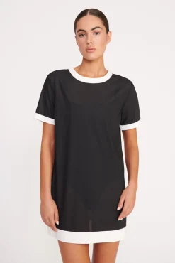 Cover-Ups<STAUD SELAH DRESS  BLACK WHITE BLACKWHITE