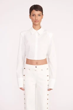 Poplin Shop<STAUD SENECA TOP WHITE