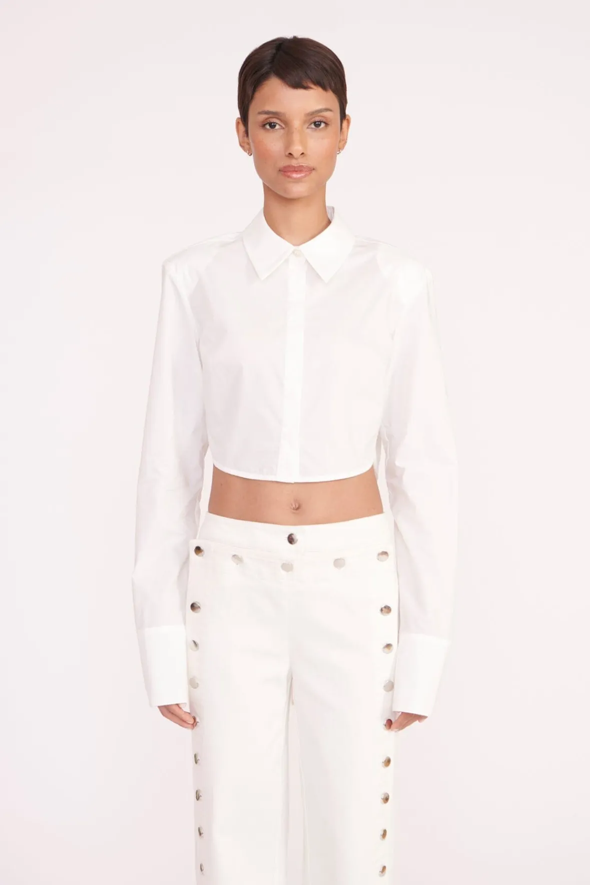 Poplin Shop<STAUD SENECA TOP WHITE