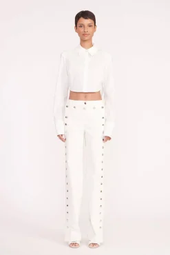 Poplin Shop<STAUD SENECA TOP   WHITE