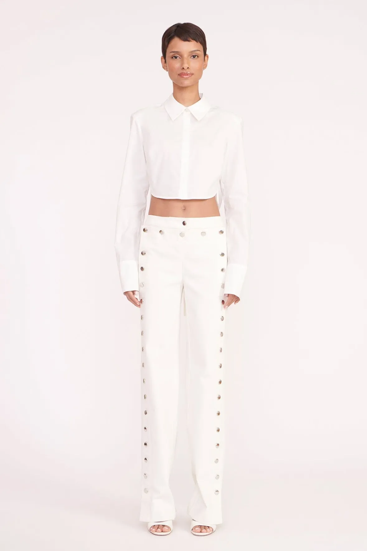 Poplin Shop<STAUD SENECA TOP WHITE