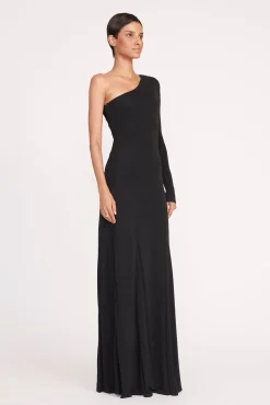 Dresses<STAUD SERENA DRESS   BLACK