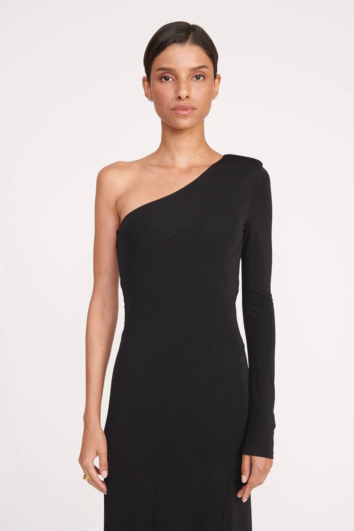 Dresses<STAUD SERENA DRESS BLACK
