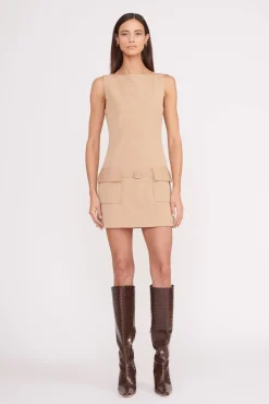 Essentials|Dresses<STAUD SHEILA DRESS CAMEL