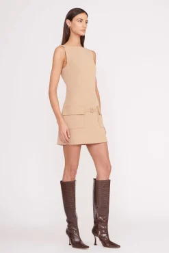 Essentials|Dresses<STAUD SHEILA DRESS   CAMEL