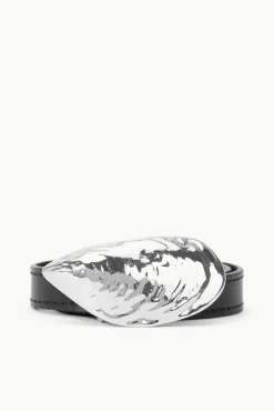 Belts<STAUD SHELL BUCKLE BELT BLACK