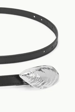 Belts<STAUD SHELL BUCKLE BELT BLACK