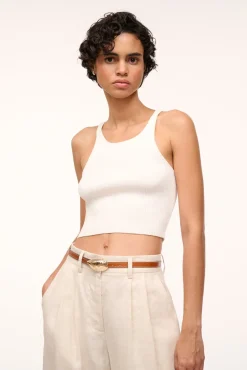 Belts<STAUD SHELL BUCKLE BELT   TAN