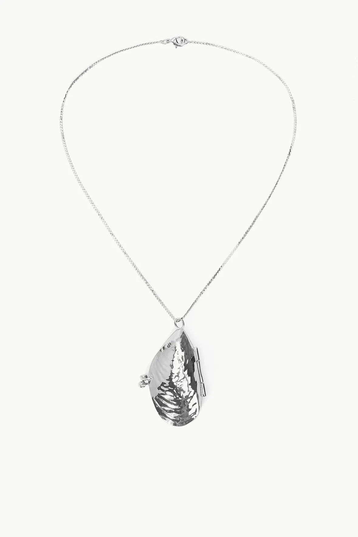 Necklaces<STAUD SHELL PILL CASE NECKLACE SILVER