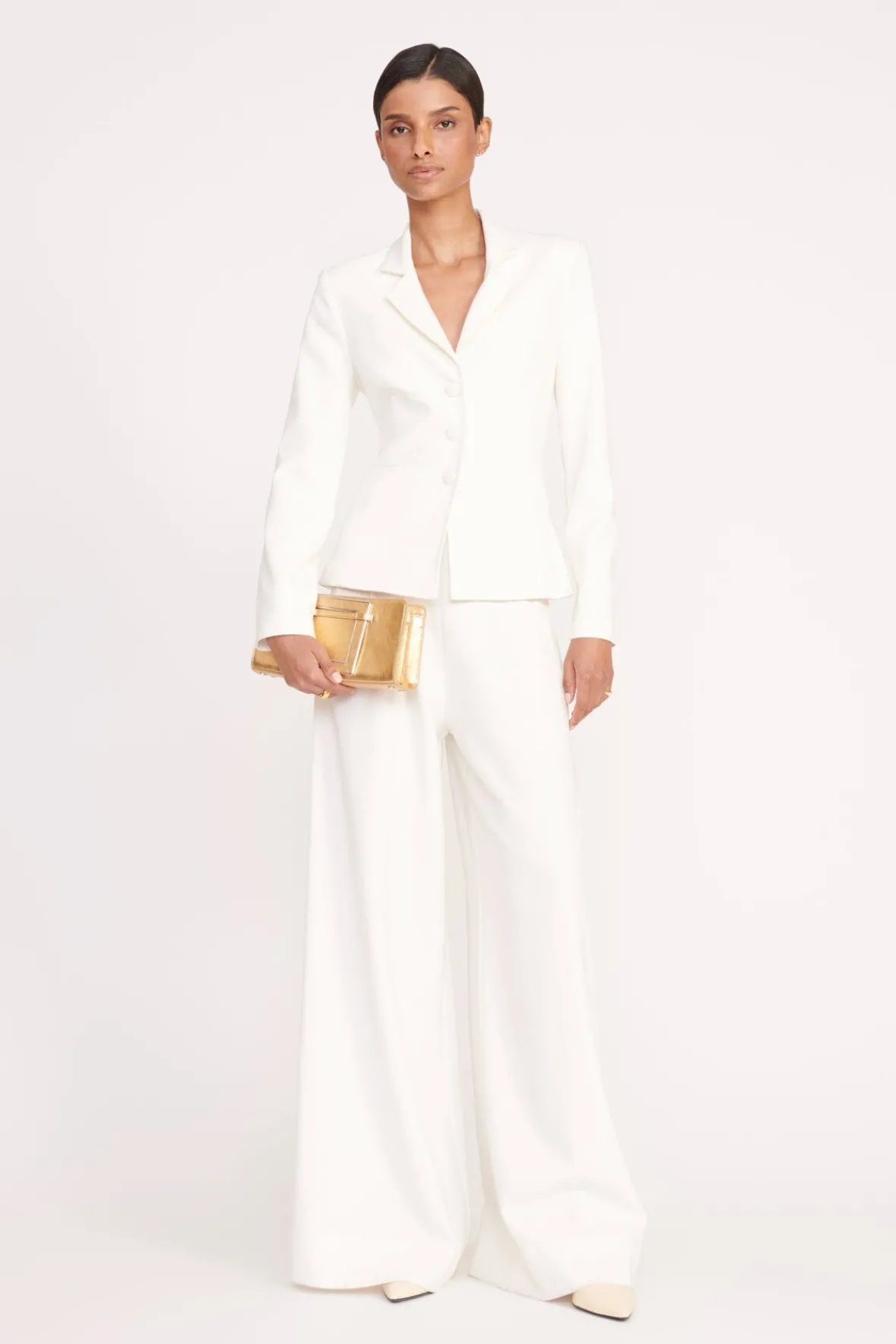 Clutches<STAUD SHIRLEY CONVERTIBLE CLUTCH GOLD