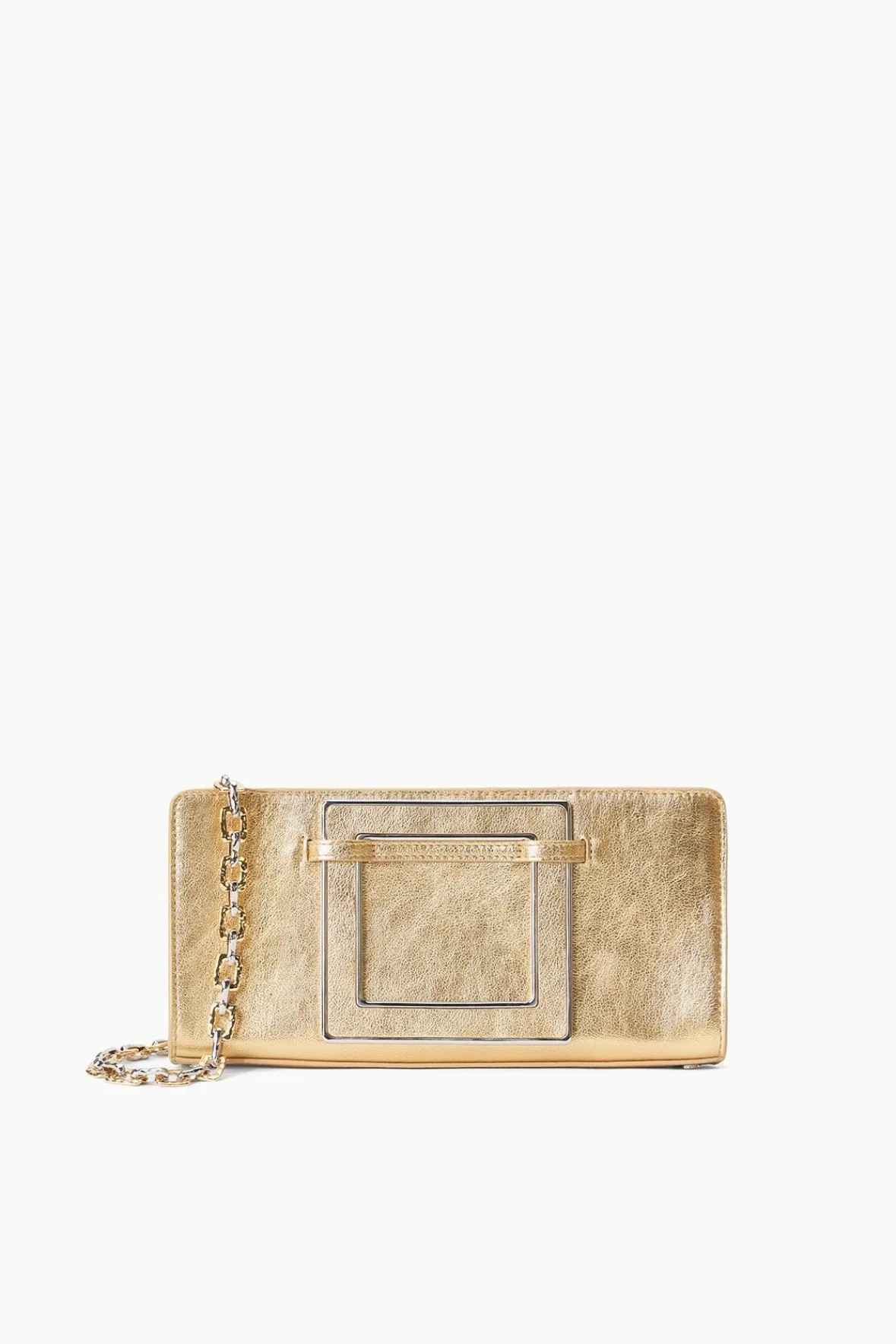Clutches<STAUD SHIRLEY CONVERTIBLE CLUTCH GOLD
