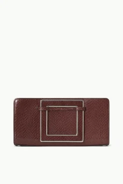 Clutches<STAUD SHIRLEY CONVERTIBLE CLUTCH   MAHOGANY
