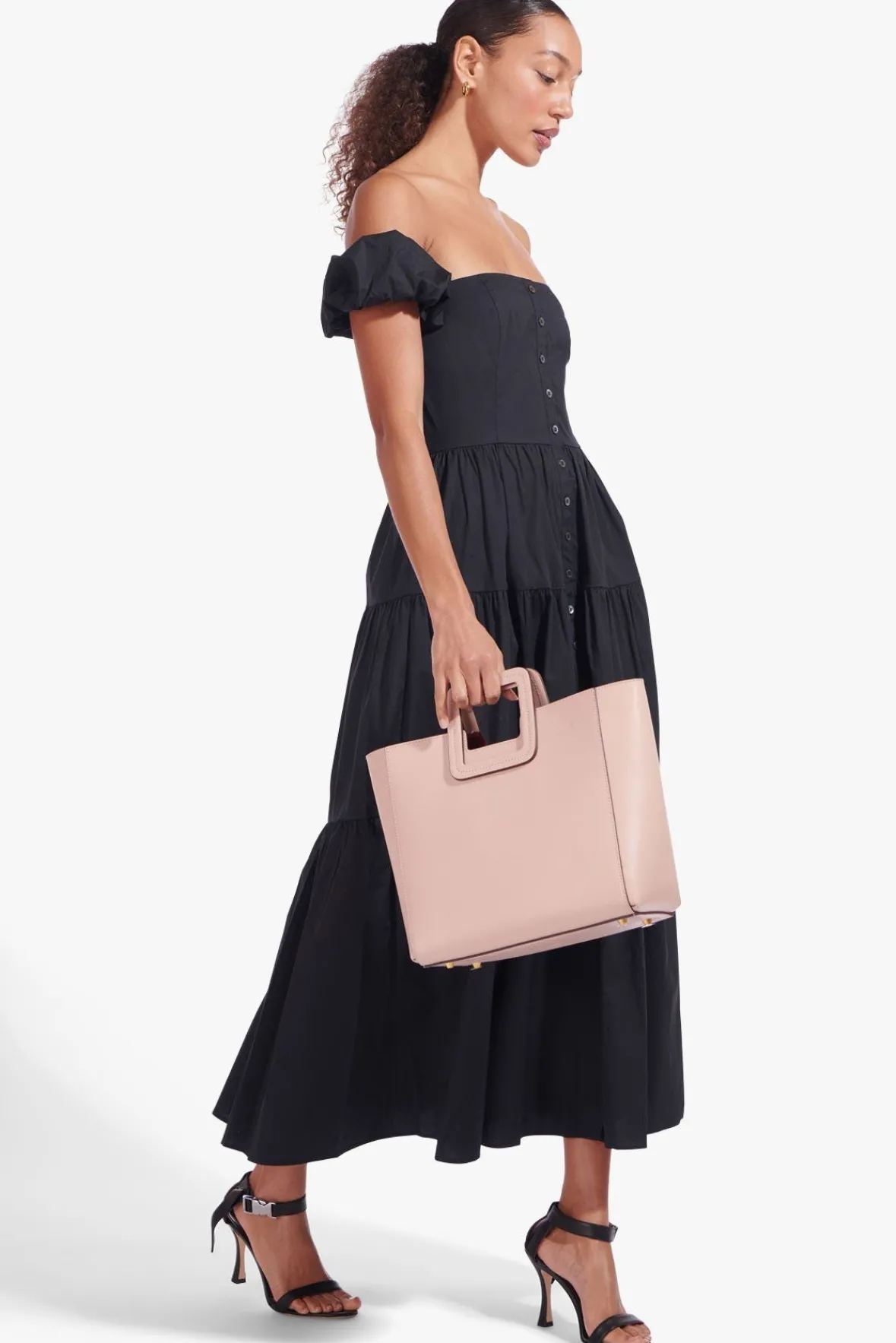 Crossbody|Totes<STAUD SHIRLEY LEATHER BAG BLUSH