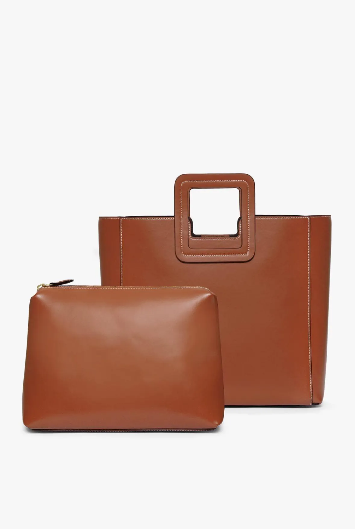 Crossbody|Totes<STAUD SHIRLEY LEATHER BAG SADDLE TAN