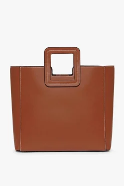 Crossbody|Totes<STAUD SHIRLEY LEATHER BAG SADDLE TAN