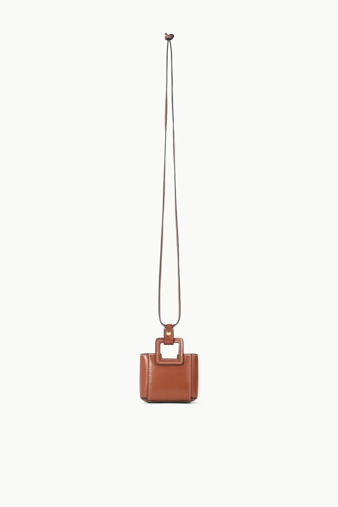 Small Leather Goods|Necklaces<STAUD SHIRLEY MICRO NECKLACE TAN