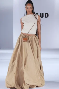 Small Leather Goods|Necklaces<STAUD SHIRLEY MICRO NECKLACE TAN