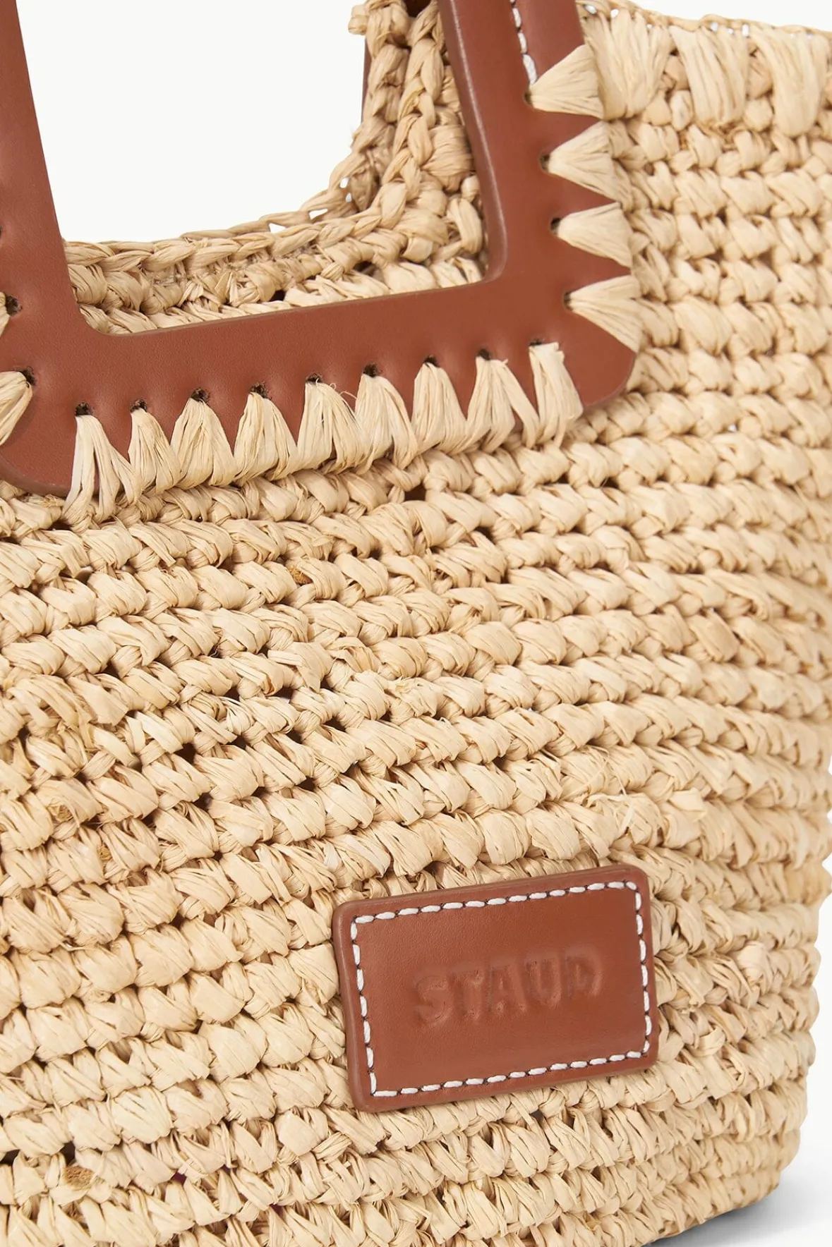 Bucket|Totes<STAUD SHIRLEY MINI BUCKET BAG NATURAL RAFFIA NATURALTAN