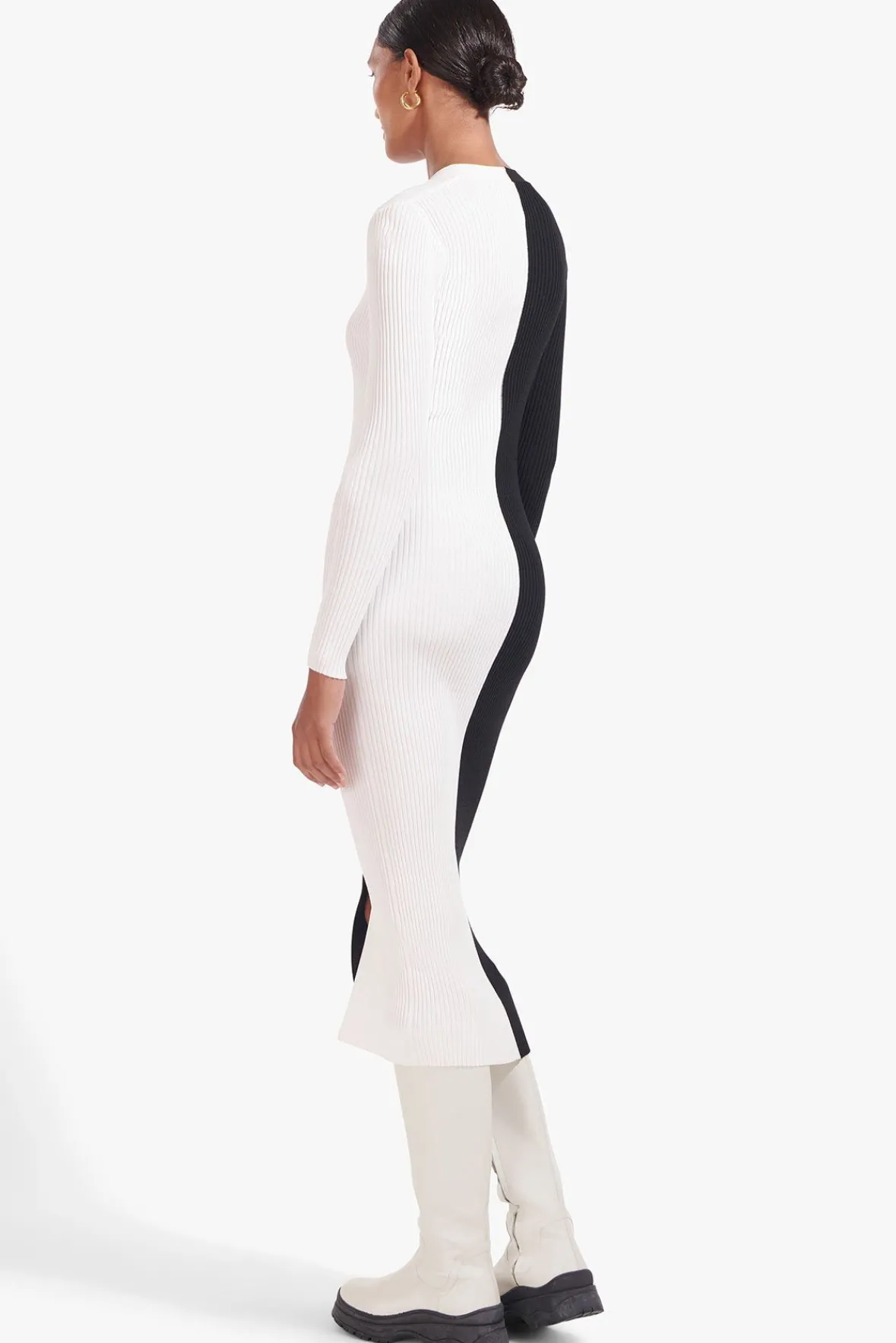 Best Sellers|Dresses<STAUD SHOKO SWEATER BLACK WHITE BLACKWHITE