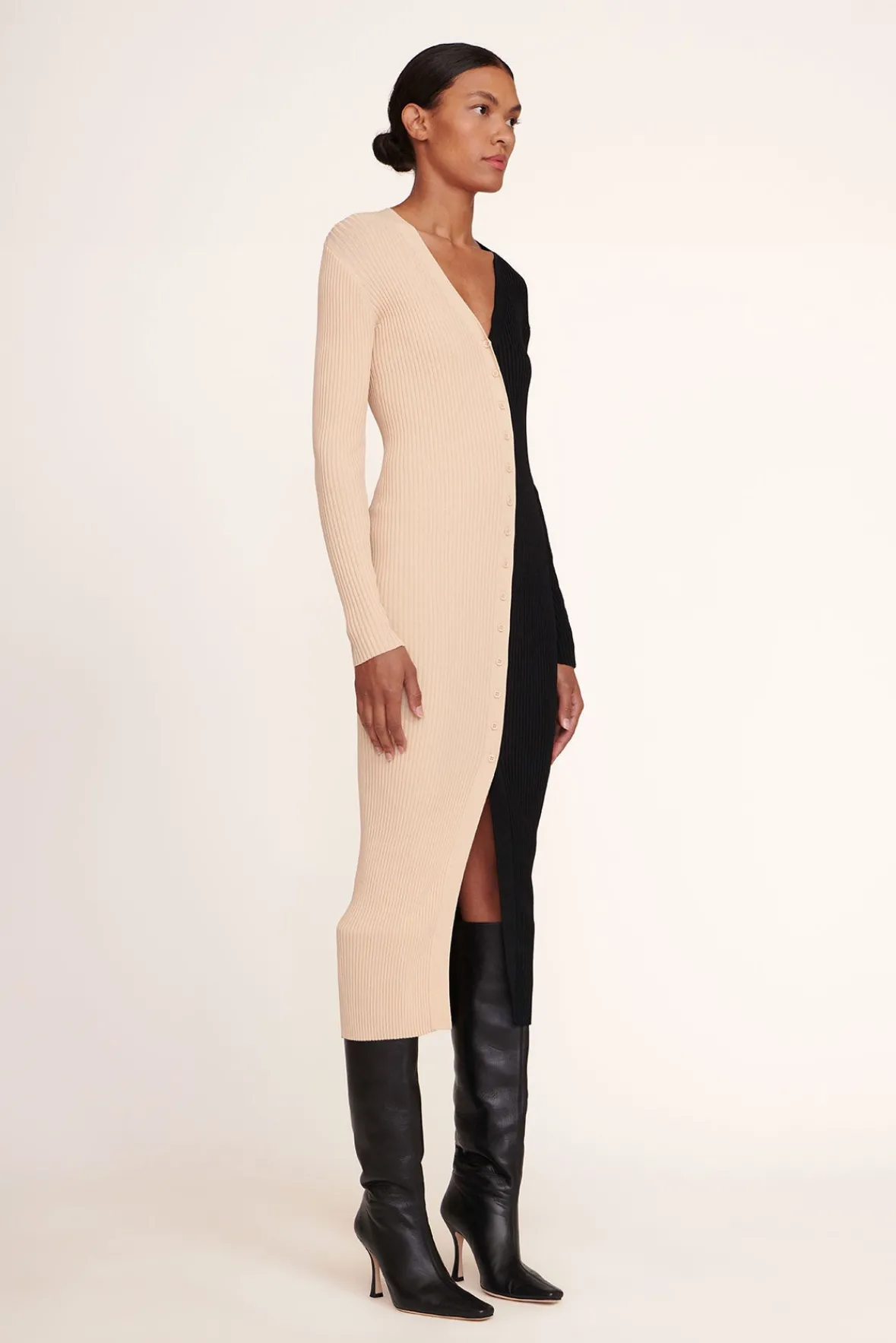 Best Sellers|Dresses<STAUD SHOKO SWEATER BUFF BLACK BUFFBLACK