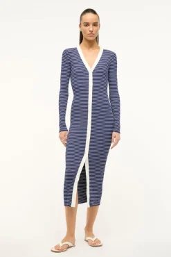 Knits|Dresses<STAUD SHOKO SWEATER NAVY MICRO STRIPE NAVYMICROSTRIPE