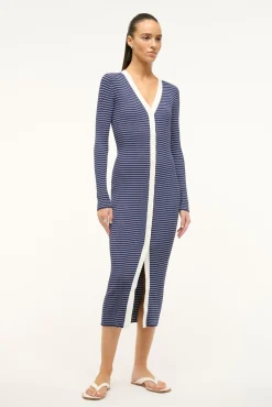 Knits|Dresses<STAUD SHOKO SWEATER NAVY MICRO STRIPE NAVYMICROSTRIPE