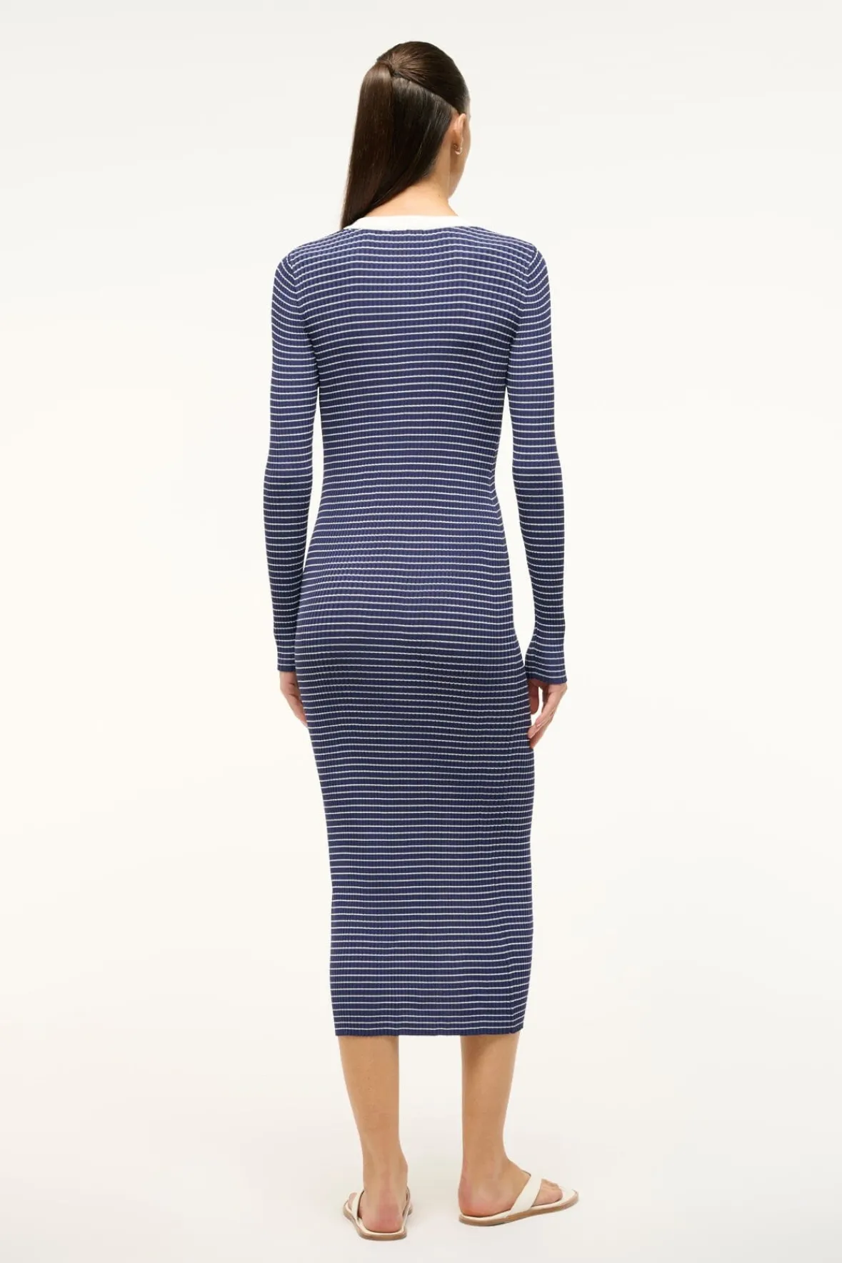 Knits|Dresses<STAUD SHOKO SWEATER NAVY MICRO STRIPE NAVYMICROSTRIPE