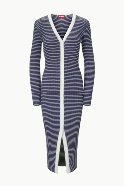 Knits|Dresses<STAUD SHOKO SWEATER NAVY MICRO STRIPE NAVYMICROSTRIPE