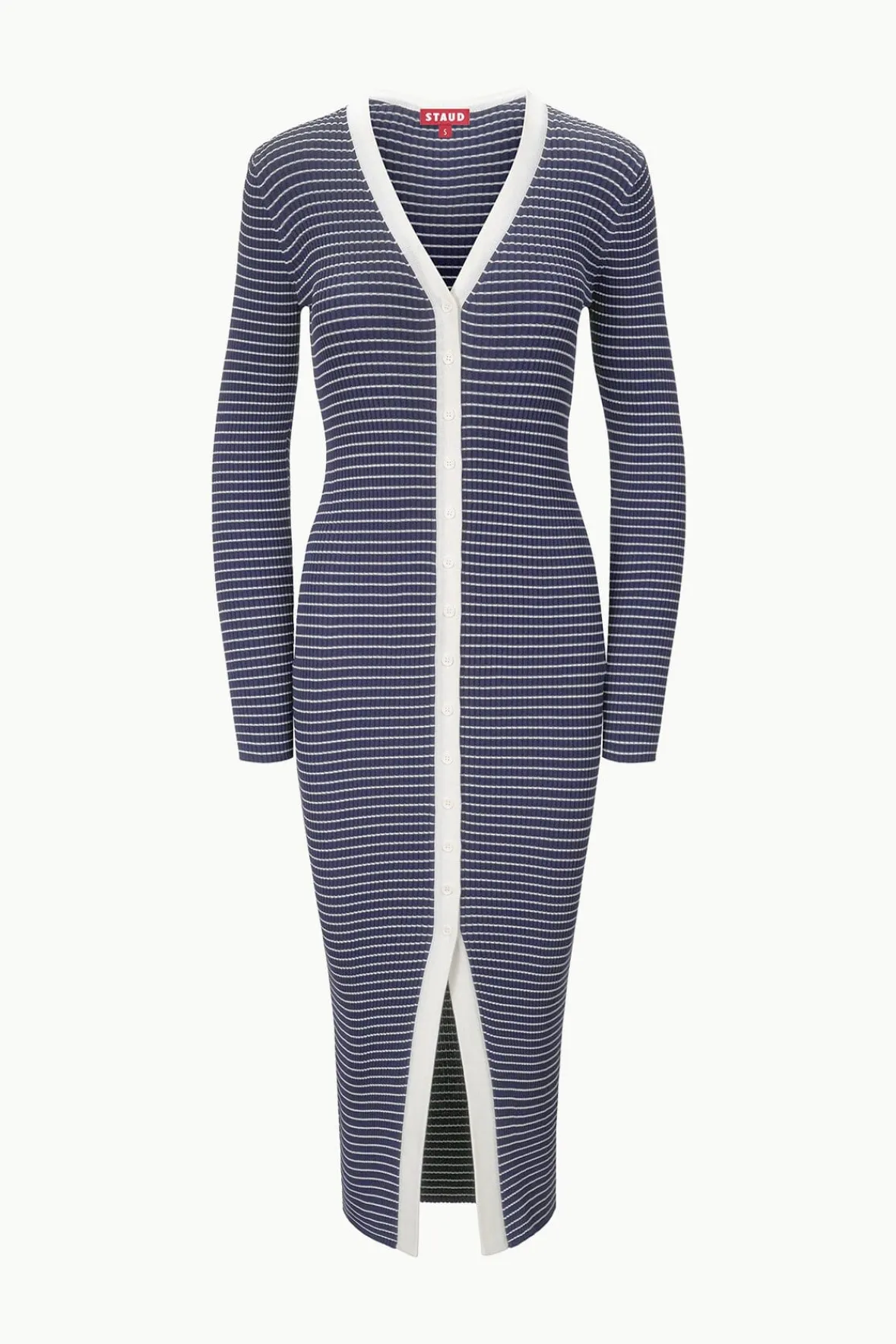 Knits|Dresses<STAUD SHOKO SWEATER NAVY MICRO STRIPE NAVYMICROSTRIPE