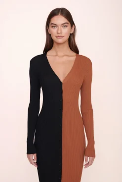 Best Sellers|Dresses<STAUD SHOKO SWEATER  TAN BLACK TANBLACK