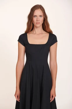 Best Sellers|The Wells Dress<STAUD SHORT SLEEVE WELLS DRESS BLACK