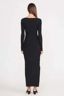 Dresses<STAUD SILHOUETTE DRESS   BLACK