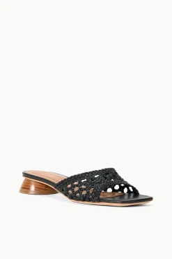 Spring Slides|Heels<STAUD SIMONE CROCHET HEEL   BLACK