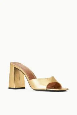Heels<STAUD SLOANE HEEL   GOLD