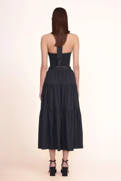 Poplin Shop|Tops<STAUD SMOCKED KAI TOP BLACK