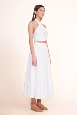 Poplin Shop|Tops<STAUD SMOCKED KAI TOP   WHITE