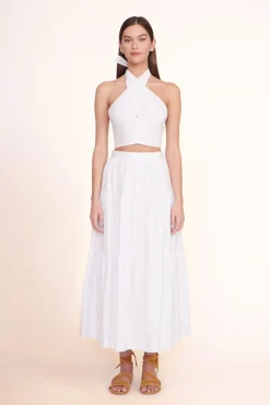 Poplin Shop|Tops<STAUD SMOCKED KAI TOP   WHITE