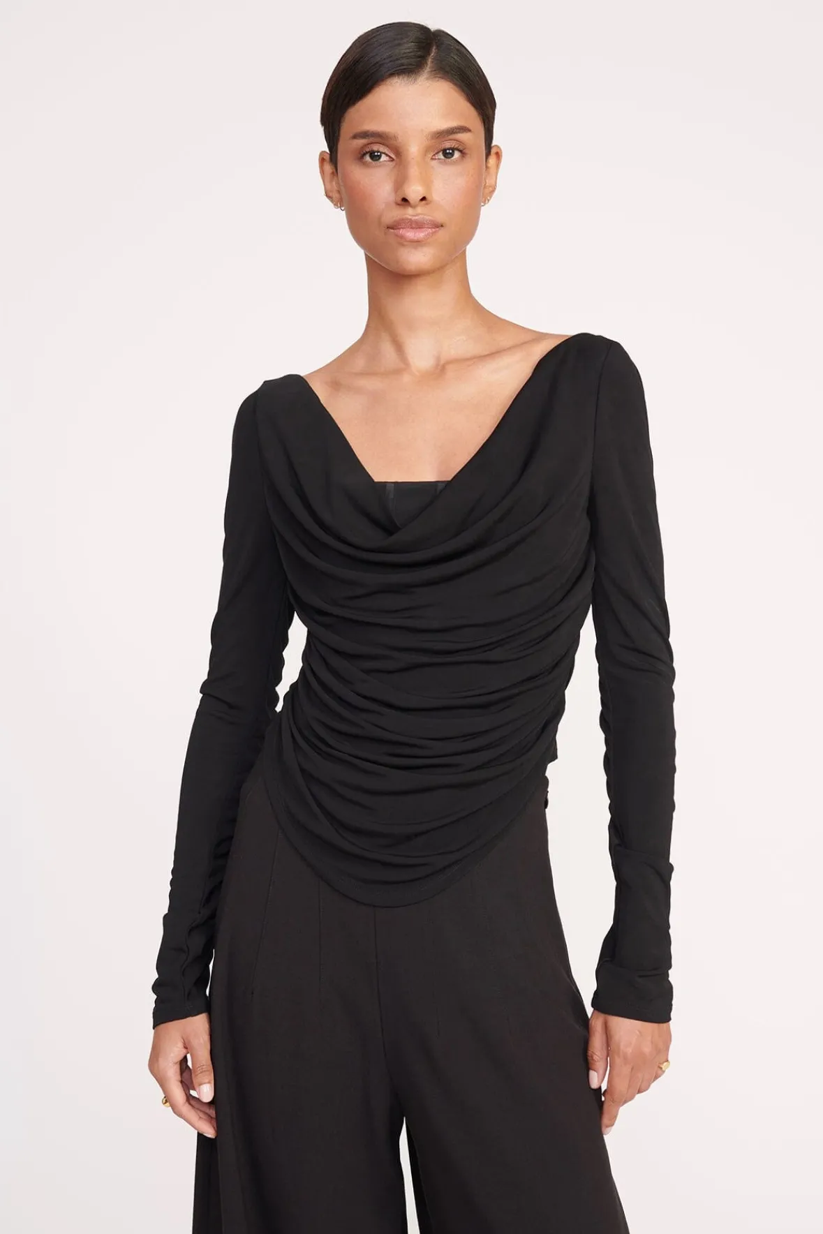 Tops<STAUD SOLANA TOP BLACK