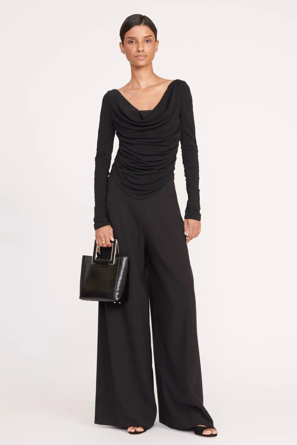 Tops<STAUD SOLANA TOP BLACK