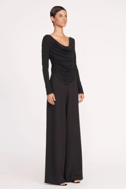 Tops<STAUD SOLANA TOP BLACK