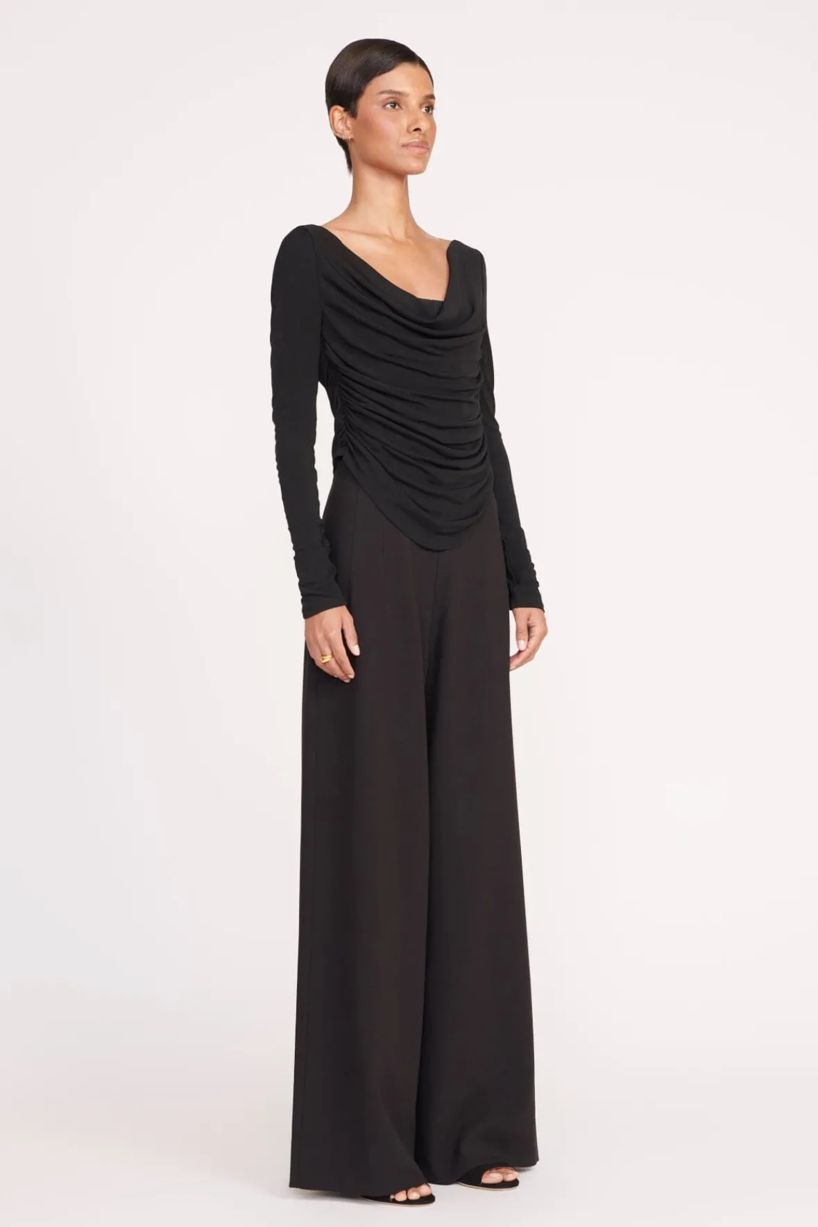 Tops<STAUD SOLANA TOP BLACK