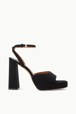 Platforms & Wedges|Heels<STAUD SOLANGE PLATFORM  BLACK SUEDE BLACKSUEDE
