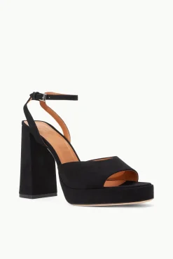 Platforms & Wedges|Heels<STAUD SOLANGE PLATFORM BLACK SUEDE BLACKSUEDE