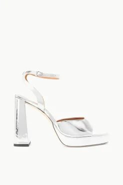 Heels<STAUD SOLANGE PLATFORM   CHROME