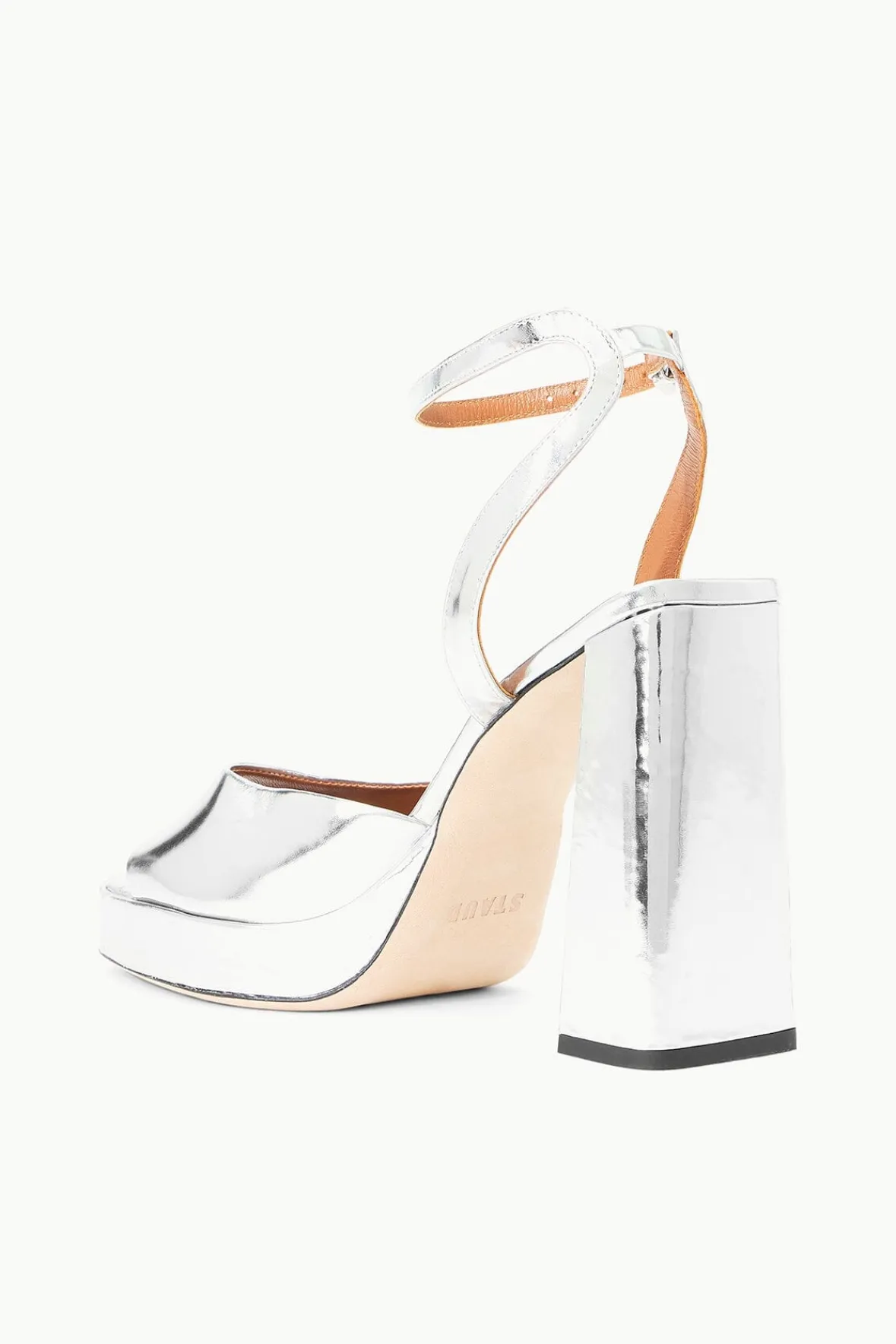 Heels<STAUD SOLANGE PLATFORM CHROME